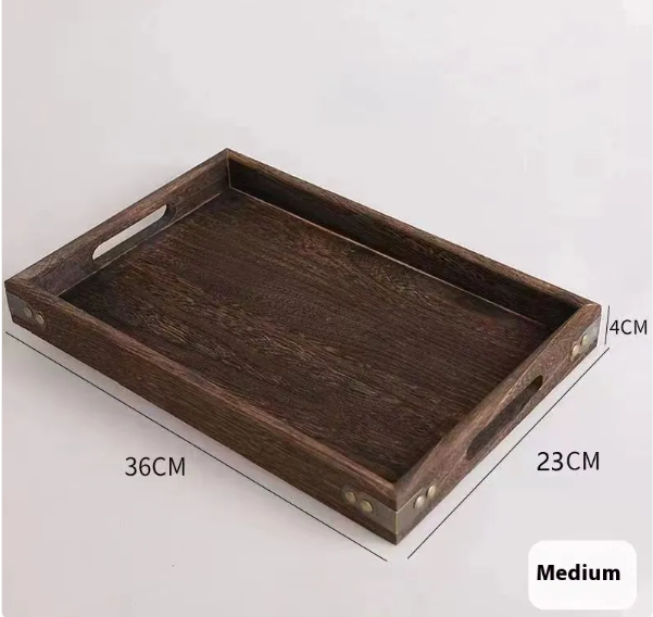 Elegant Asian Wood Tray