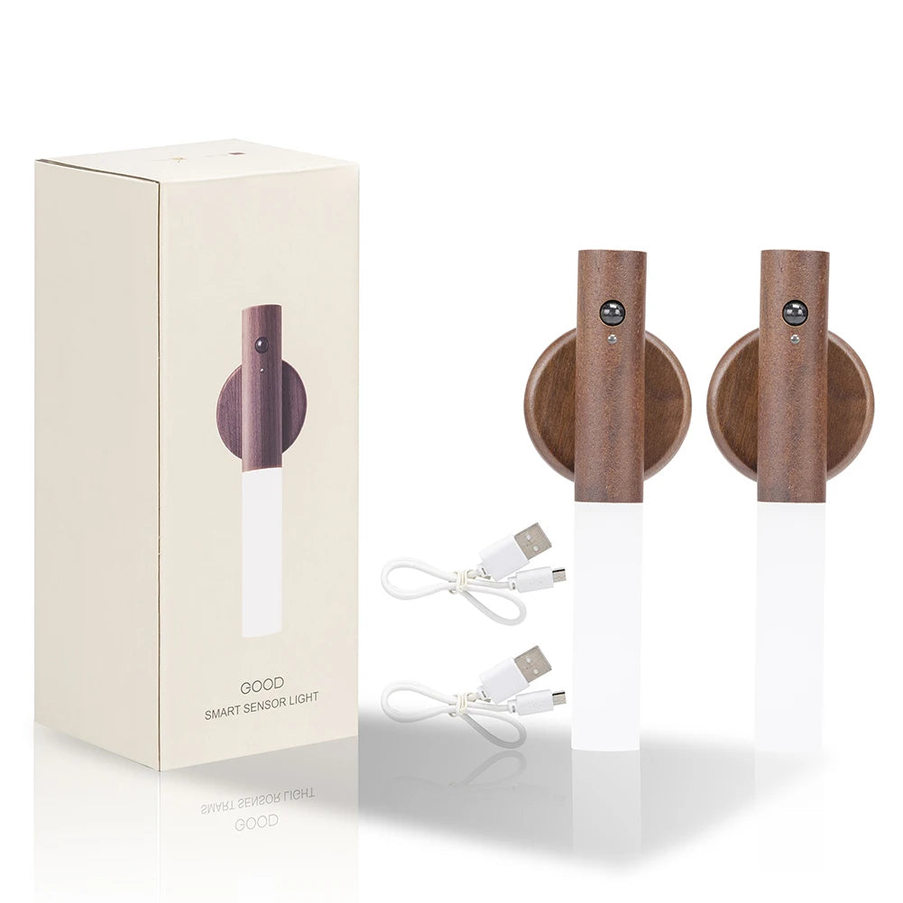 Magnetic Wood Wireless Night Light
