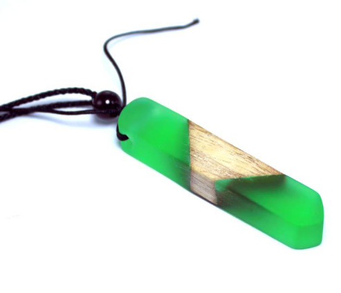 Resin and Wood Pendant