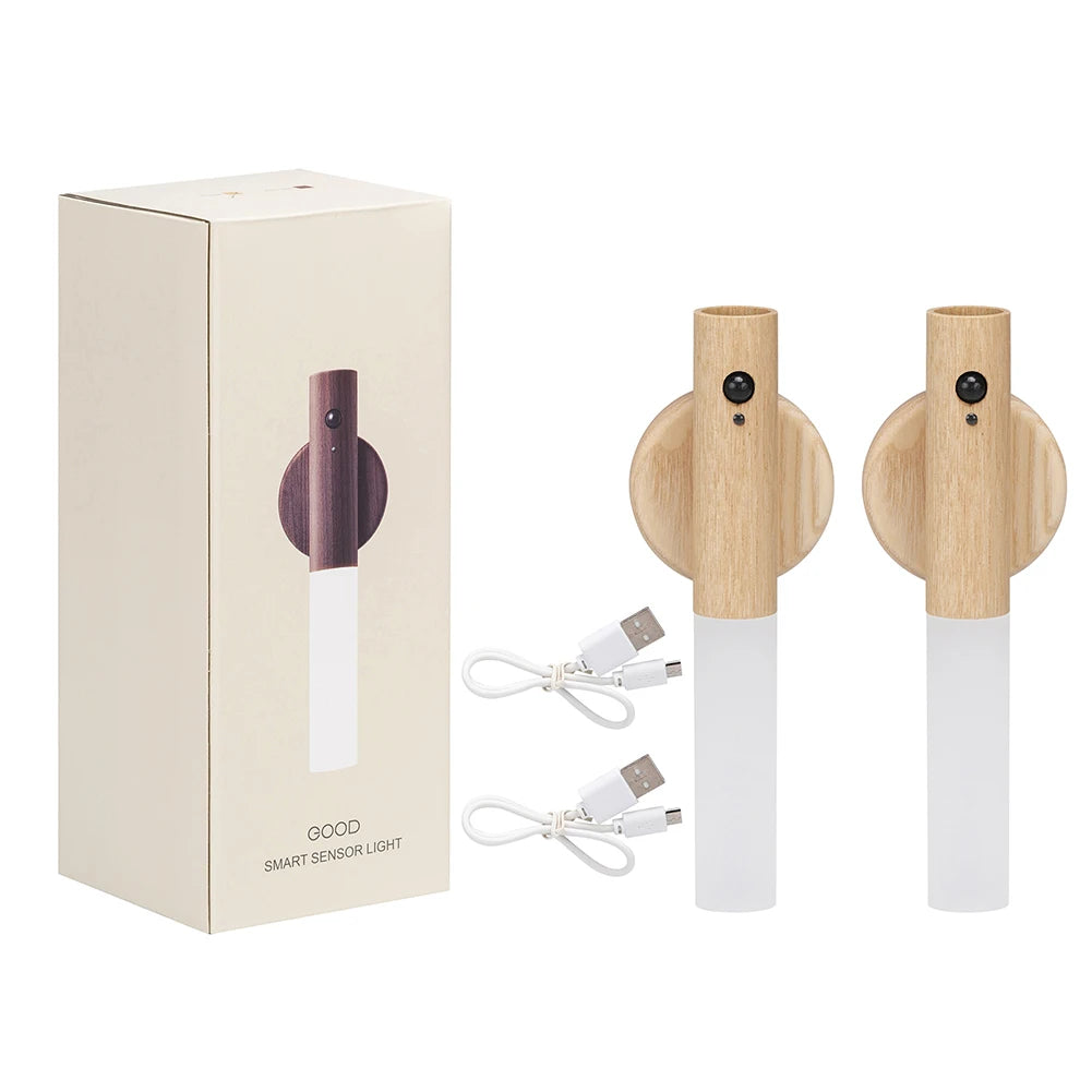 Magnetic Wood Wireless Night Light