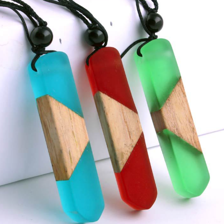 Resin and Wood Pendant